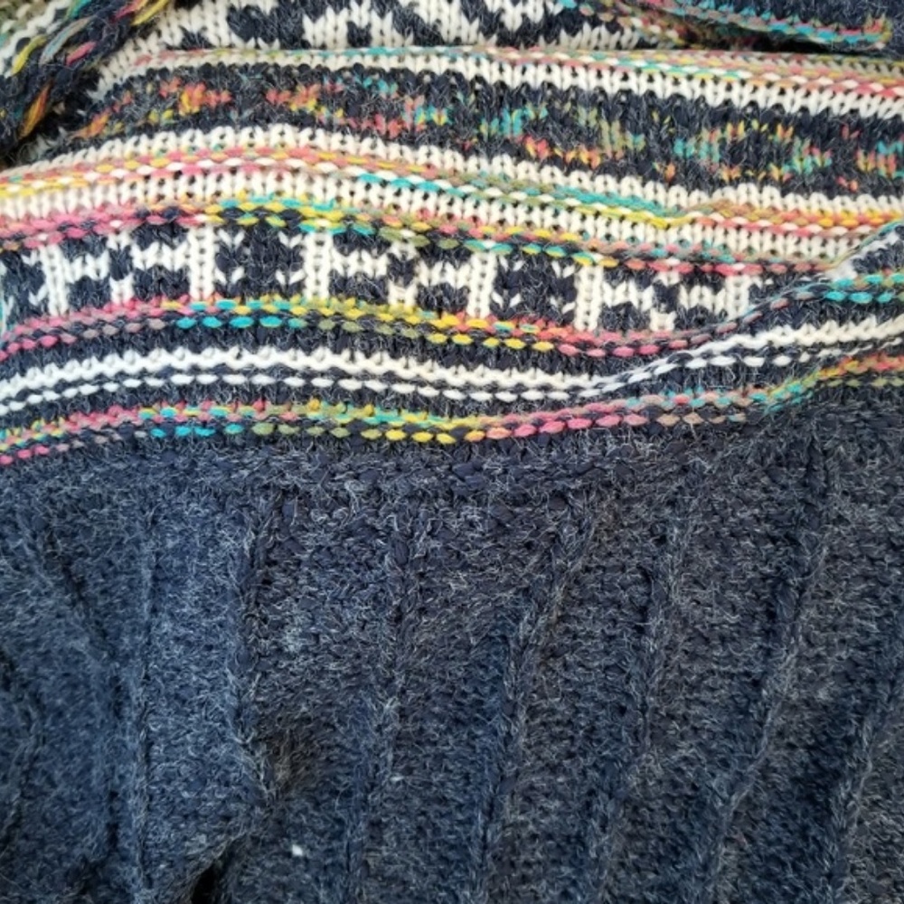 Navy Blue Knit Cardigan Soft Comfy Cozy Fall Trend - Picture 4 of 4